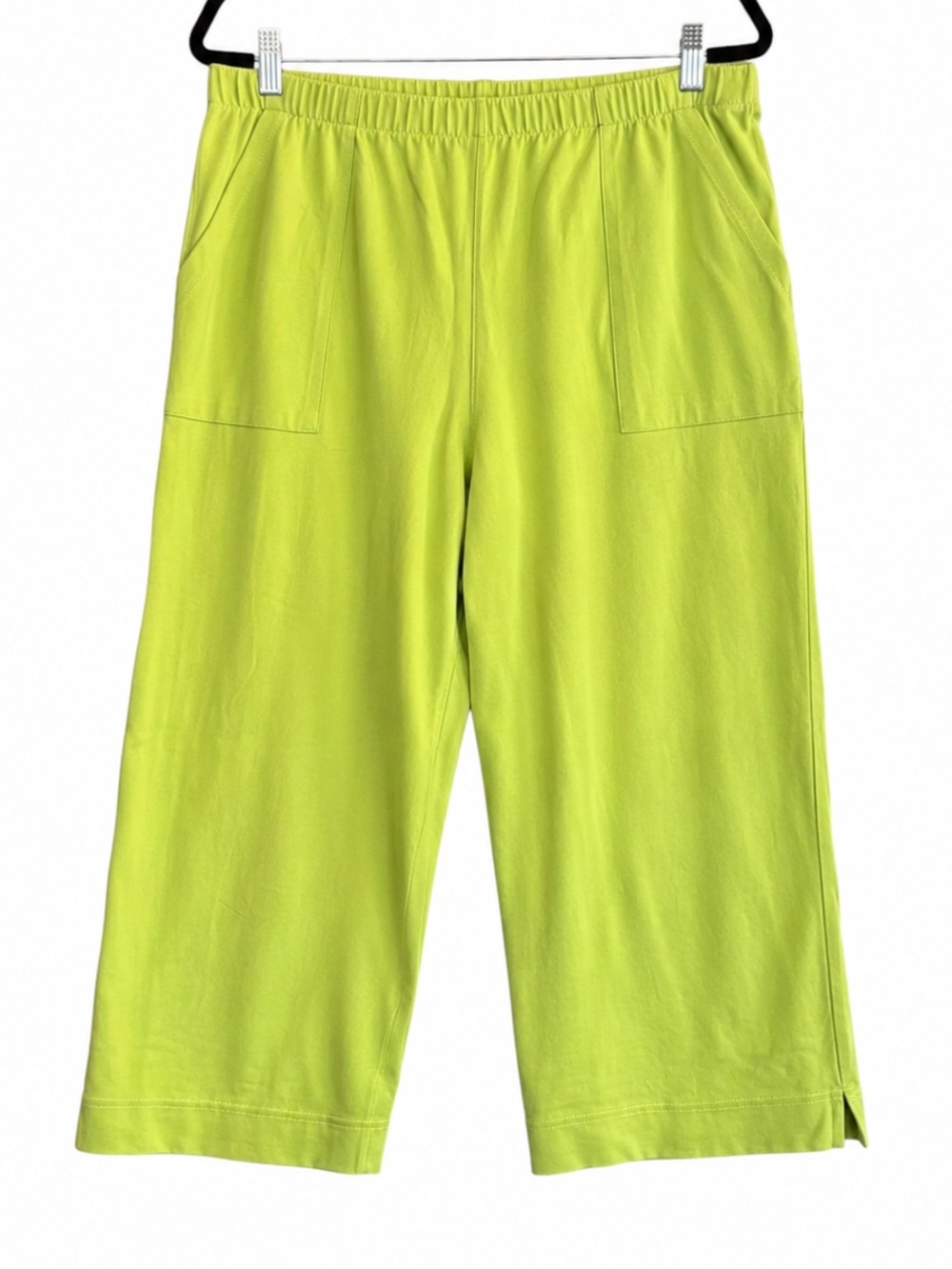 White Stag Green Cropped Capri Large 12/14 Pull On Leggings Sweats Pants